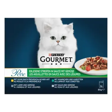 GOURMET Perle Erlesene Streifen mit Gemüse - EXOTICS Vorderansicht