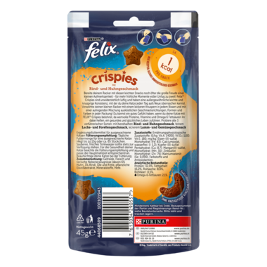 FELIX Crispies mit Rind- & Huhngeschmack Rückseite