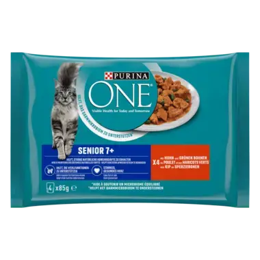 PURINA ONE Senior 7+ mit Huhn Vorderansicht