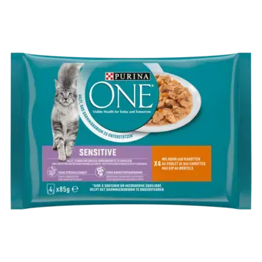 PURINA ONE Sensitive mit Huhn und Karotten Vorderansicht