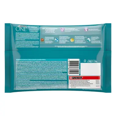 PURINA ONE SENSITIVE mit Thunfisch und Karotten Rückseite