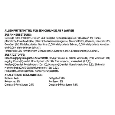 BENEFUL® Glückliche Jahre 7+ mit Huhn, Gartengemüse und Vitaminen
