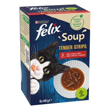 FELIX® Soup Tender Strips Geschmackvielfalt von Land Seitenansicht