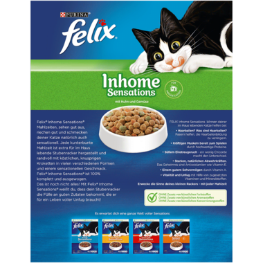 FELIX® Inhome Sensations mit Huhn und Gemüse Rückseite