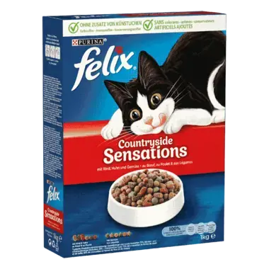 FELIX® Countryside Sensations mit Rind, Huhn und Gemüse Seitenansicht