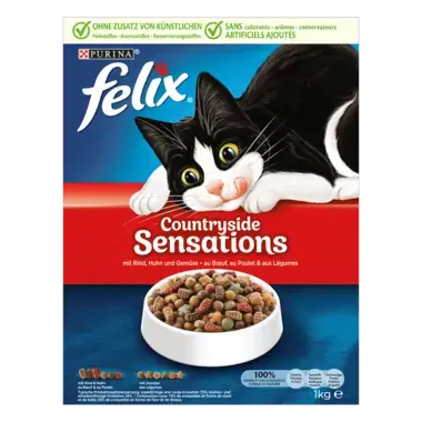 FELIX® Countryside Sensations mit Rind, Huhn und Gemüse Vorderansicht