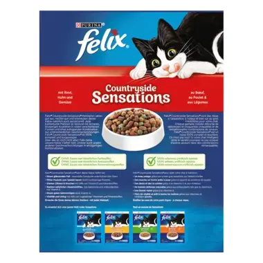 FELIX® Countryside Sensations mit Rind, Huhn und Gemüse Rückseite