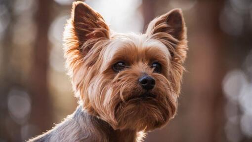 Yorkshire Terrier beobachtet dich