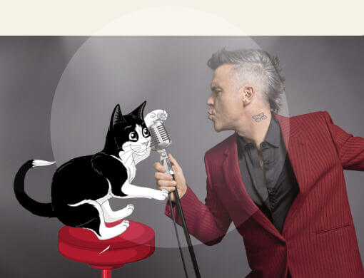 Felix. “It's Great to be a cat” von Robbie Williams